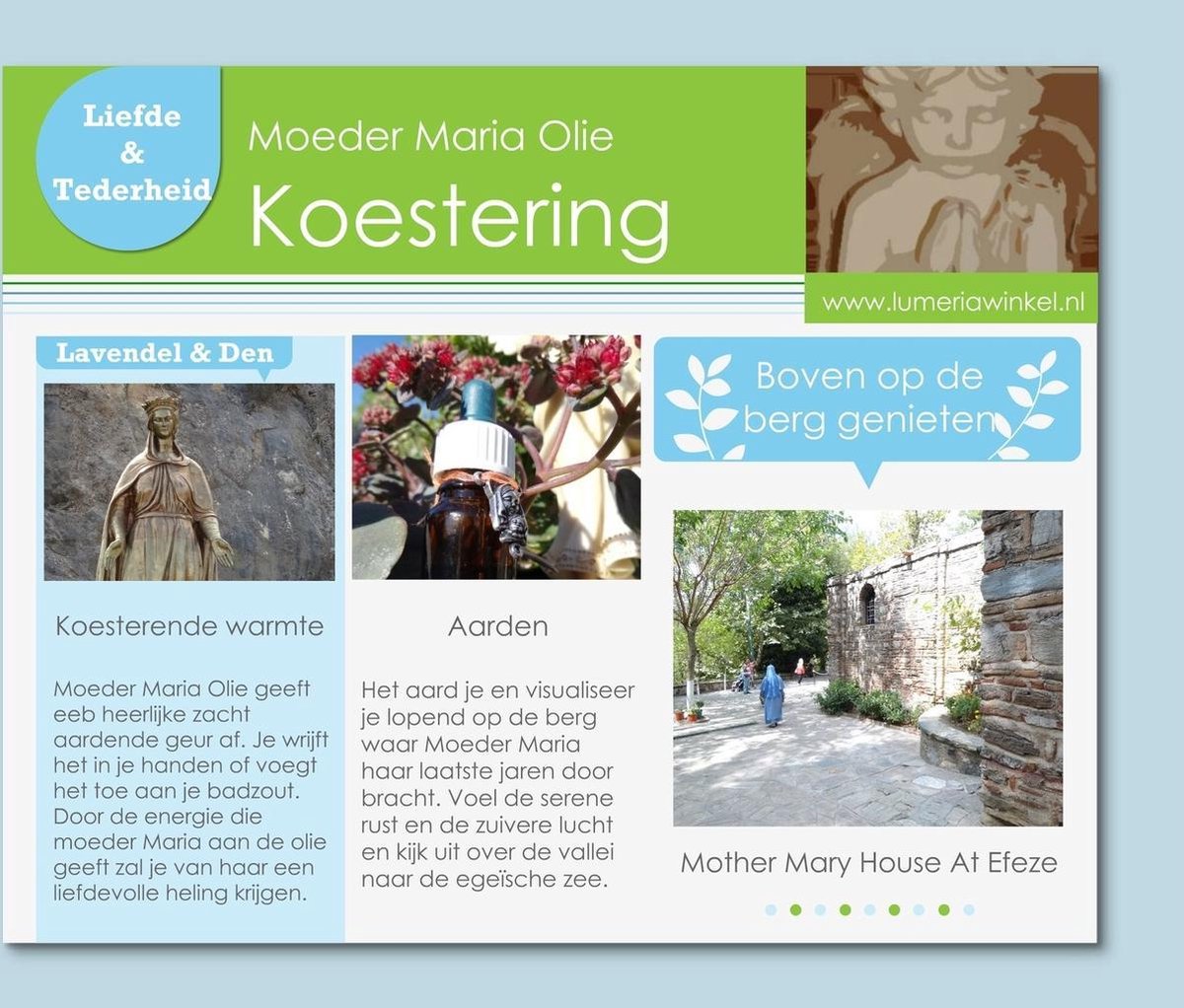 Moeder Maria Olie * Koestering