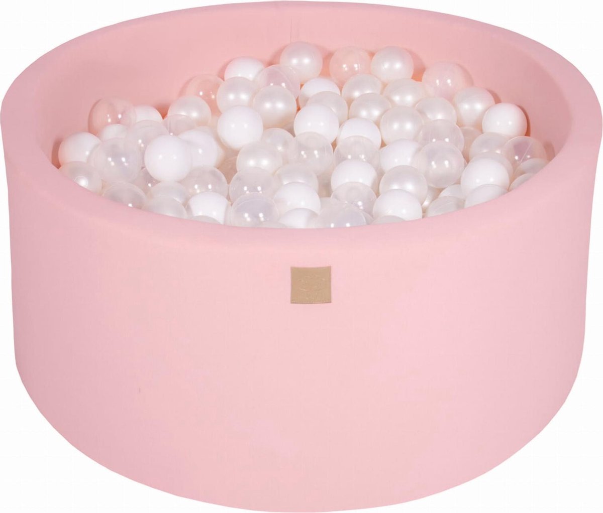 Ronde Ballenbak set incl 300 ballen 90x40cm - Licht Roze: Wit
