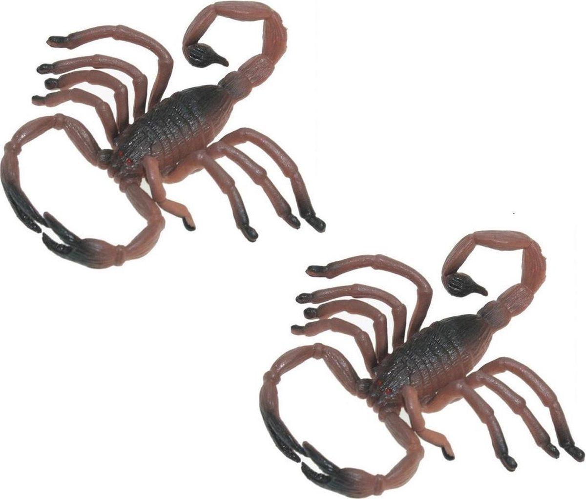 Set van 5x stuks plastic dieren schorpioenen 8 cm - Fopartikelen - Namaak insecten/dieren - Halloween en Horror thema