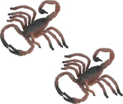 Set van 5x stuks plastic dieren schorpioenen 8 cm - Fopartikelen - Namaak insecten/dieren - Halloween en Horror thema