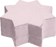 Misioo poef ster Velvet Lila - luxe kinderpoef - kinderstoel - luxe kindermeubel - star- lila