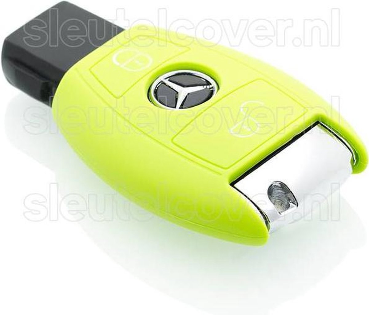 Mercedes SleutelCover - Lime groen / Silicone sleutelhoesje / beschermhoesje autosleutel