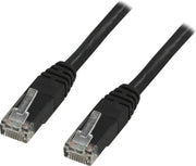 DELTACO TP-610S Cat6 U/UTP Netwerkkabel LSZH - Zwart - 10 meter