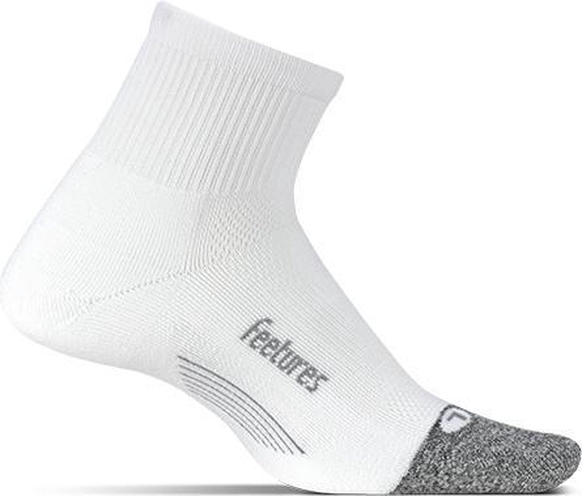 Feetures - Elite Ultra Light Quarter - Wit - Hardloopsokken - Sportsokken - L - 42/46