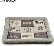 Hondenkussen - Met Patchwork - Hondenmand - Honden Ligbed - Hondenbed - Slaapkussen - Hondenslaapkussen - Grijs Slaapkussen Hond - 74 x 61 x 6.5 cm