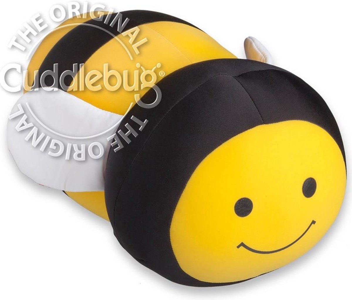 Cuddlebug Knuffelkussen Bee 33 X 20 Cm Geel/zwart