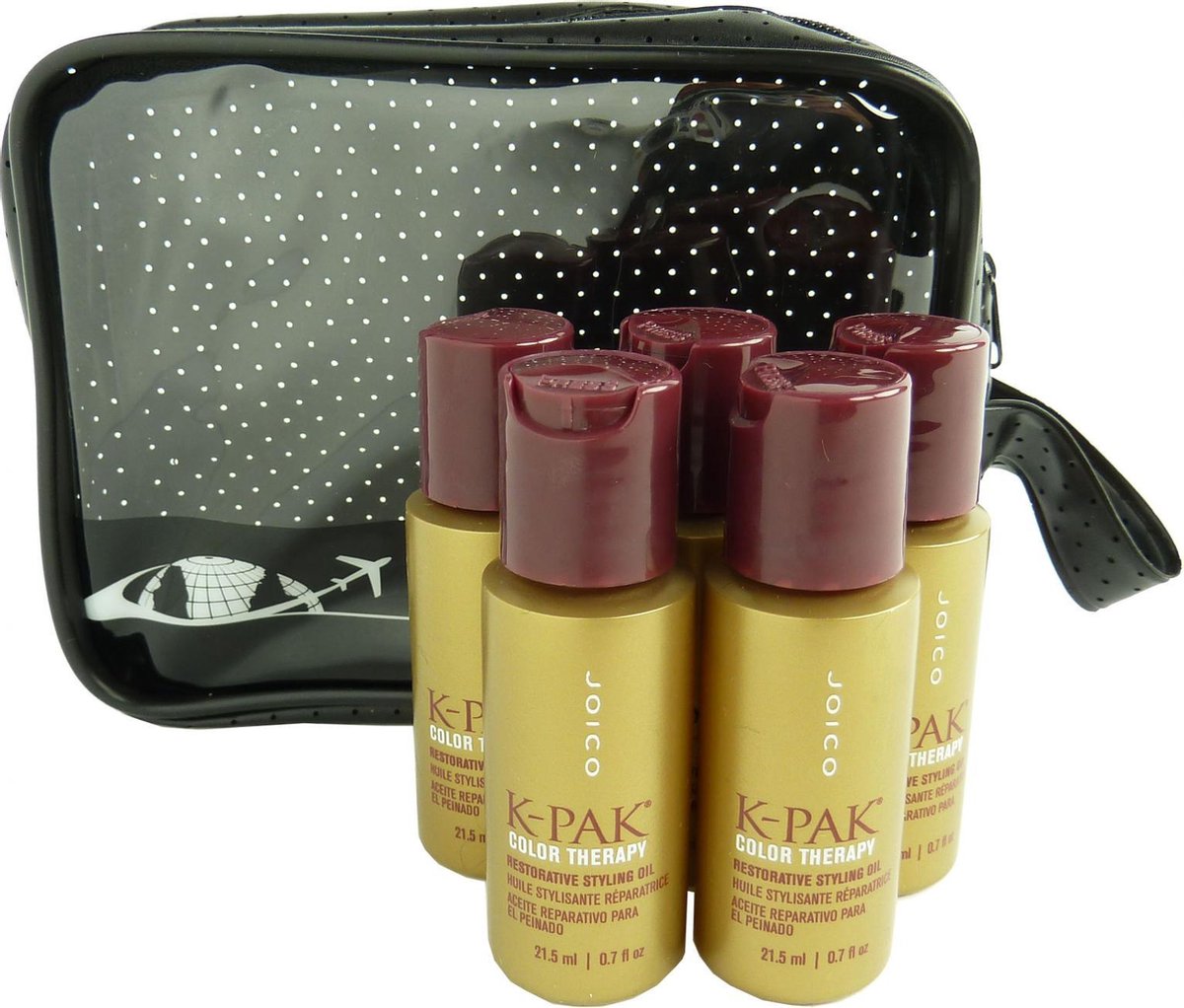 5x Joico K-Pak Color Therapy Restorative Styling Oil + gratis toilettas