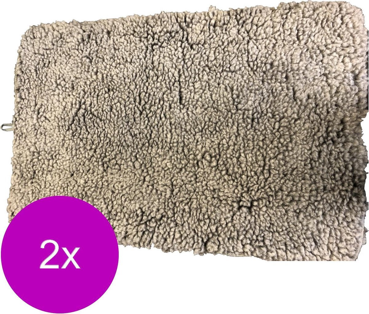 Adori Benchmat Sheepskin Grijs - Hondenbenchkussen - 2 x 58X41 cm