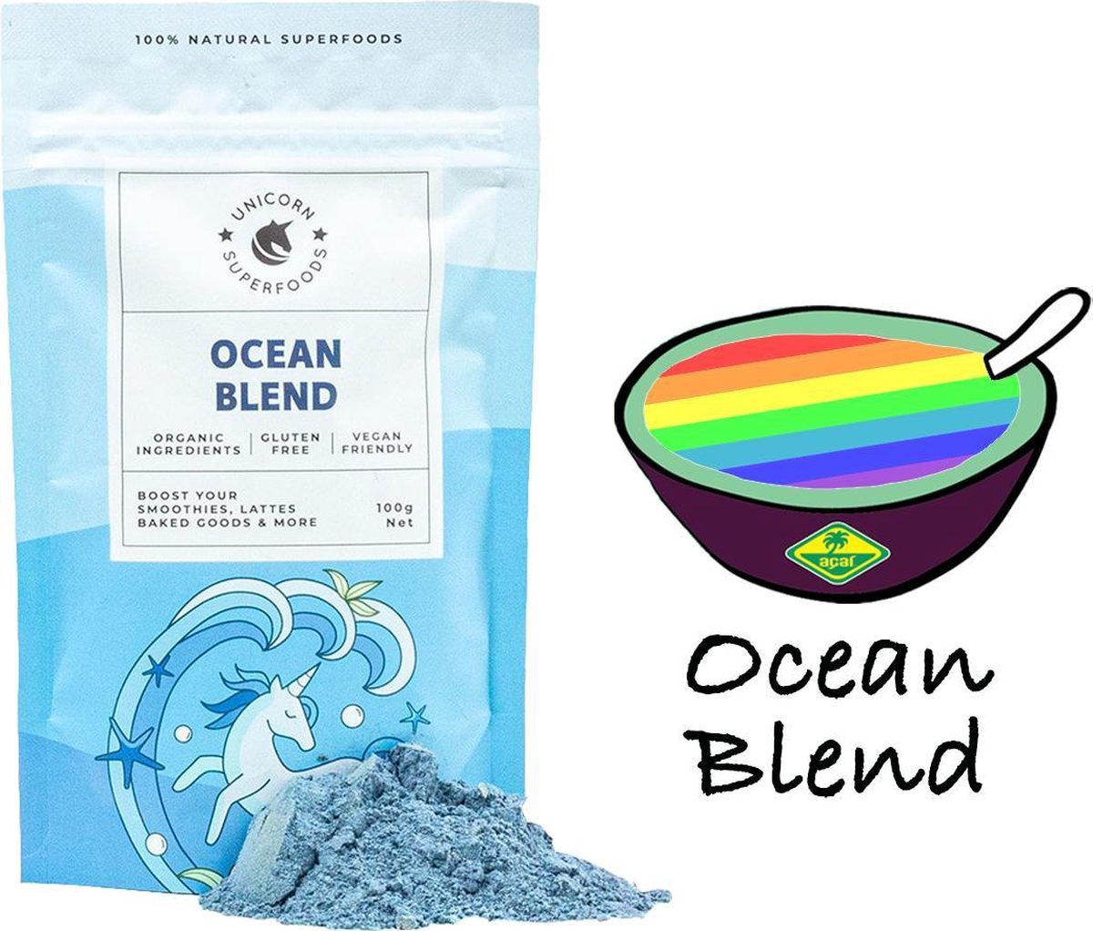 Ocean blend met blauwe spirulina - Unicorn superfoods - 100g