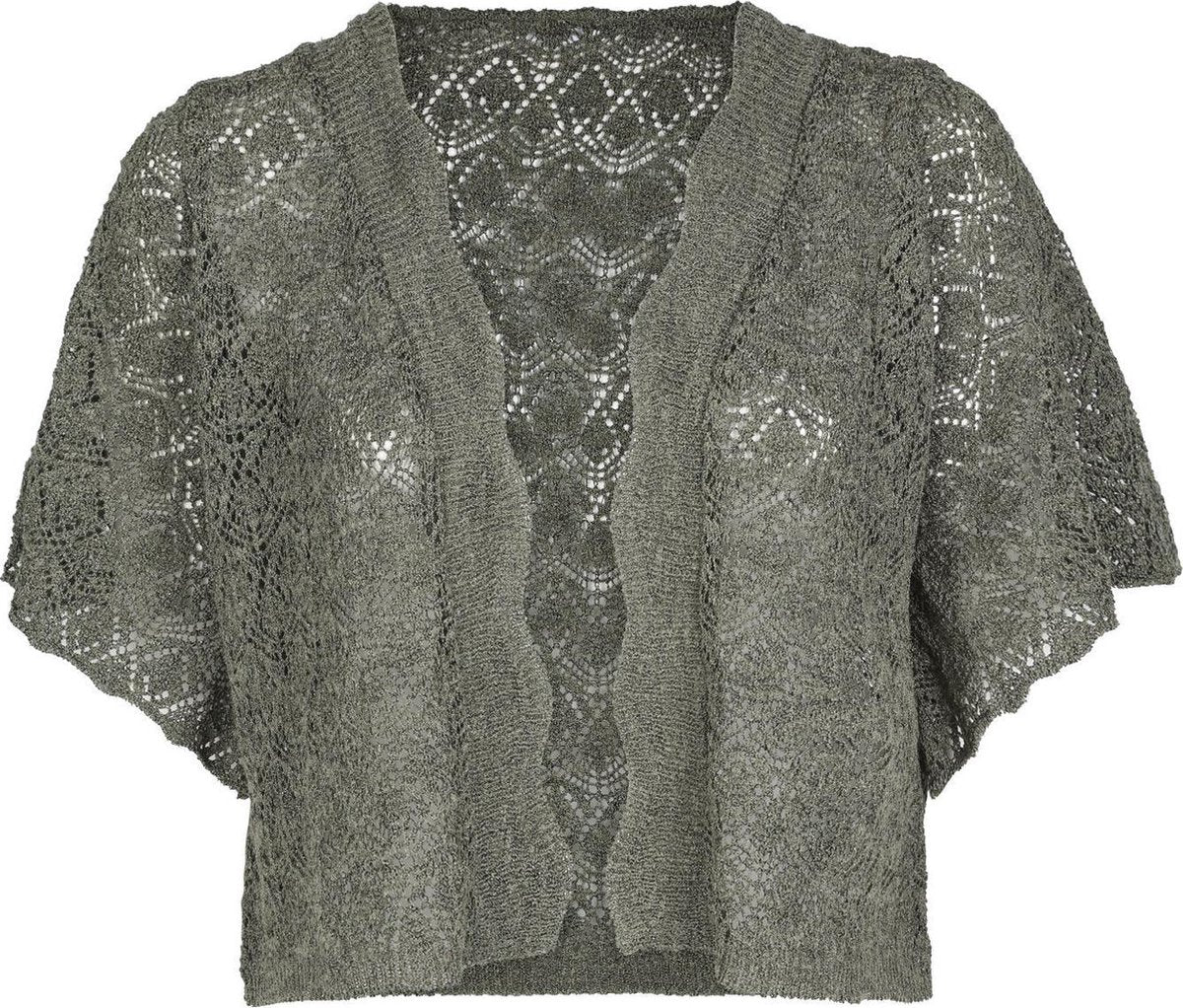Gefestonneerde cardigan met lurex erin
