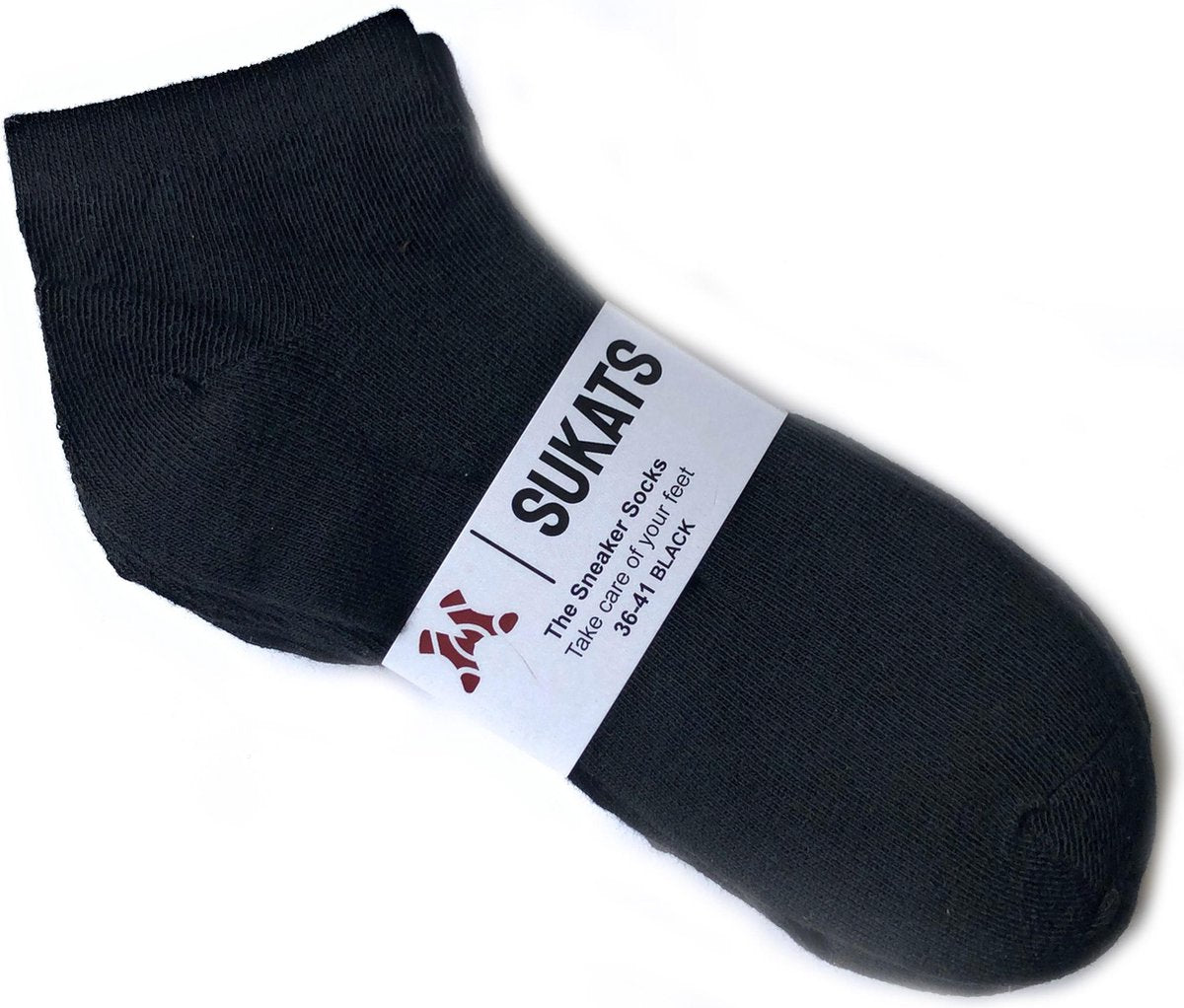 Sukats - Sneakersokken - Zwart - Meerdere Maten - 5 Paar - Unisex - Maat 36-41 - Dames en Heren