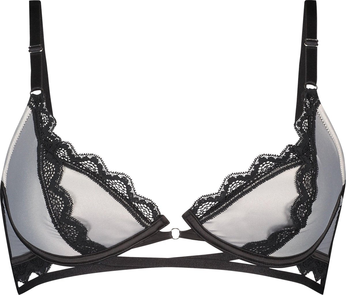 Hunkemöller Freride pd bh - grijs/ zwart - maat 75d
