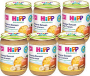HiPP BIO fruithapje vanaf 6 maanden - Vruchtenmix Ananas Banaan met Granen - 6 stuks 190gr