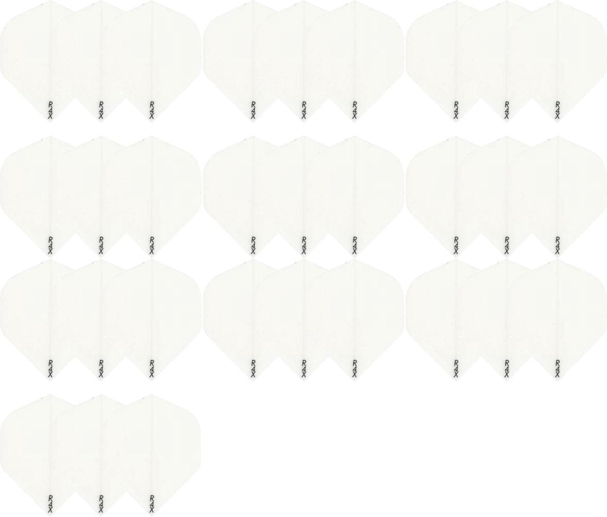 Dragon darts - 10 Sets (30 stuks) zeer stevige R4x - dart flights - Wit - darts flights