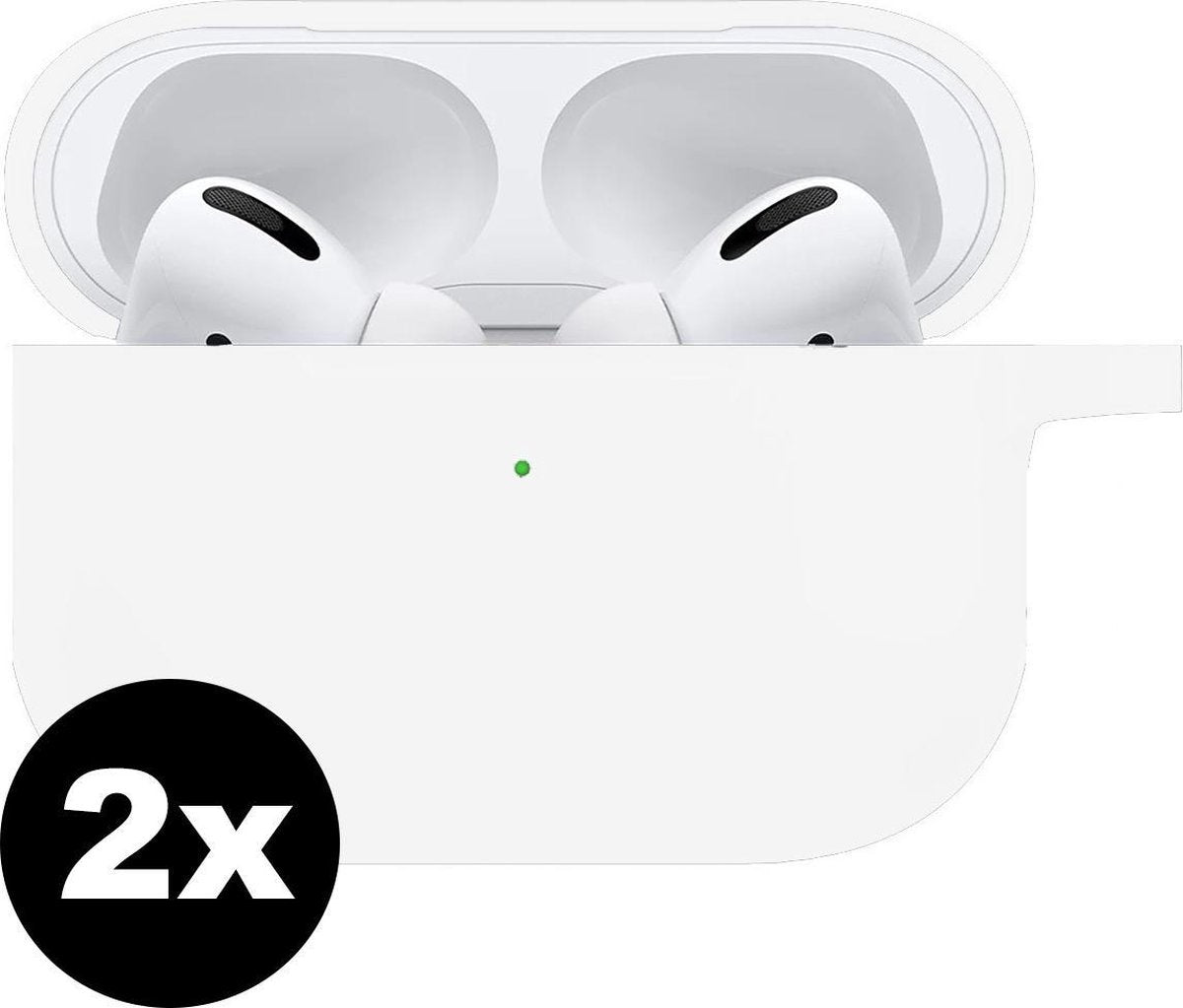Hoes Voor Apple AirPods Pro Case Siliconen Hoesje - Transparant - 2 PACK