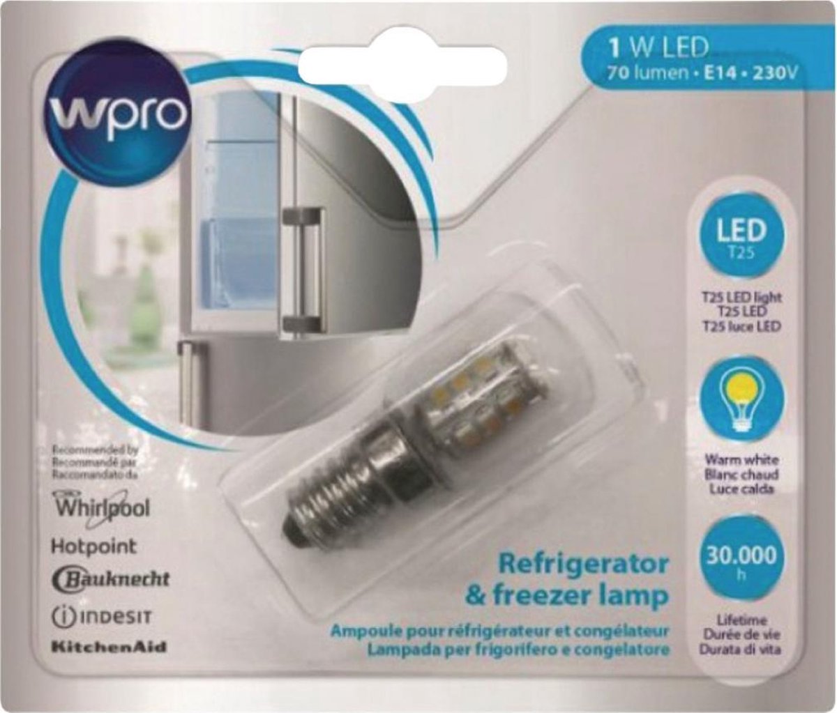 WPRO - LED KOELKASTLAMP - 1W - E14 - T25 - 484000008964