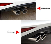 Volkswagen Scirocco uitlaat sierstuk trim eindstuk Chrome rvs Tsi Tdi 1.4 2.0 Dsg R Line