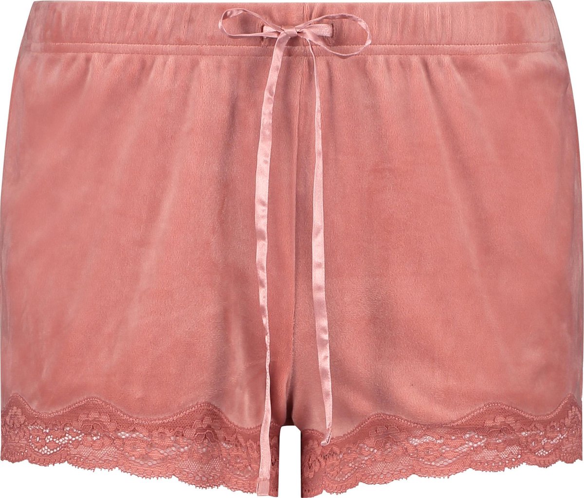 Hunkemöller Dames Short Velours - maat XL