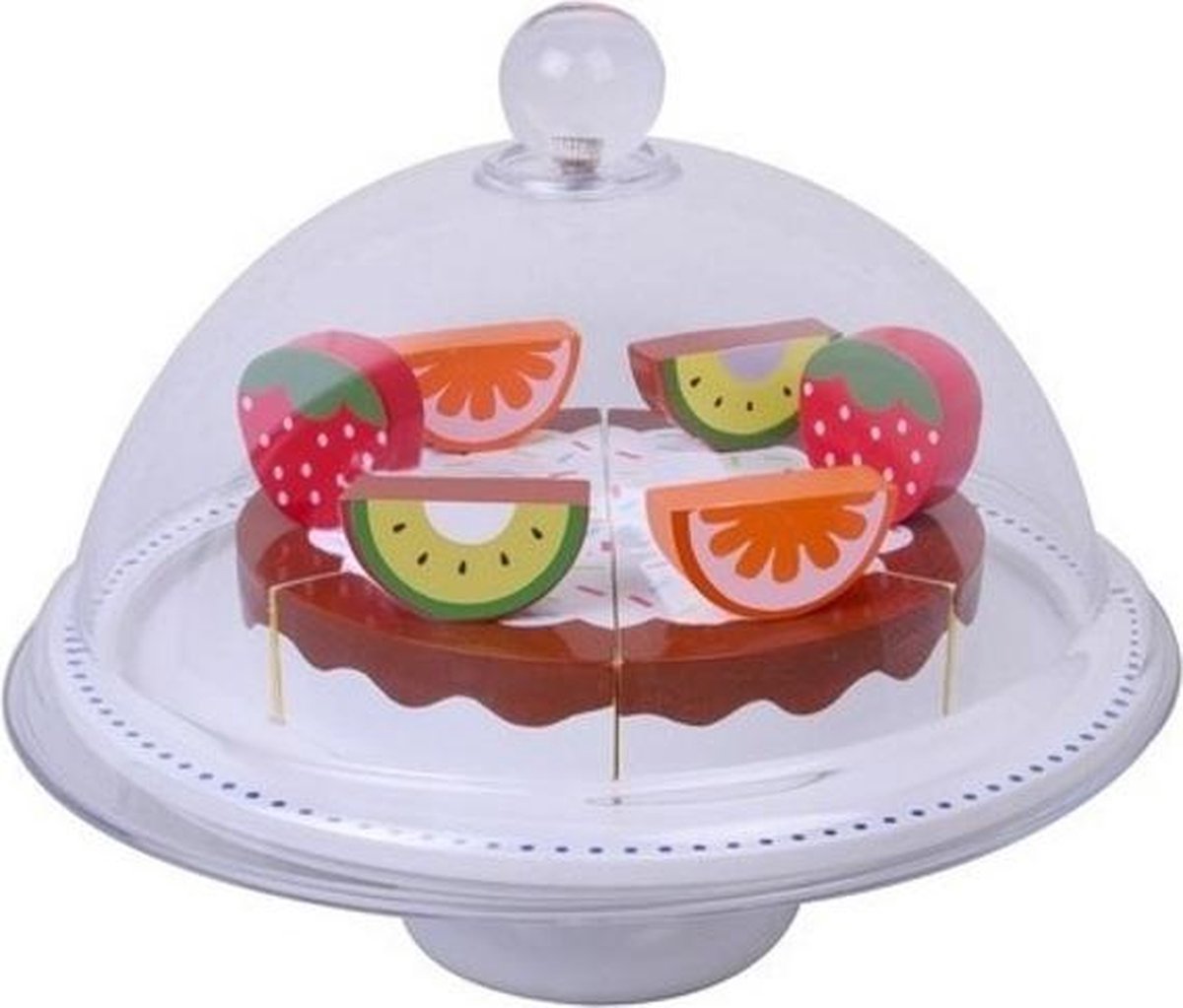 Mamamemo Etagiere Met Taart En Stolpdeksel Hout 19