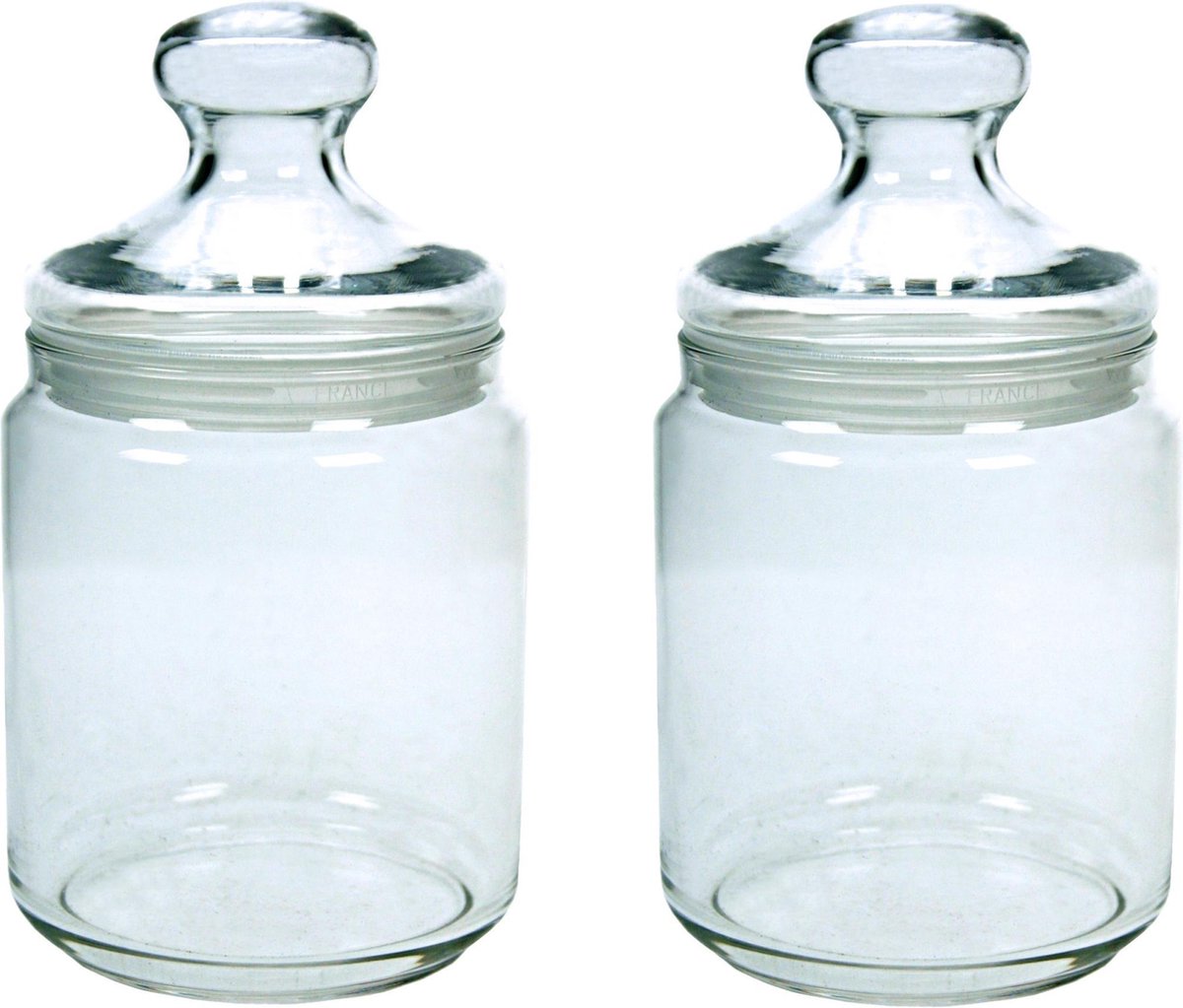 Set van 3x stuks voorraadpotten/bewaarpotten 750 ml glas met glazen deksel? - Voorraadbussen