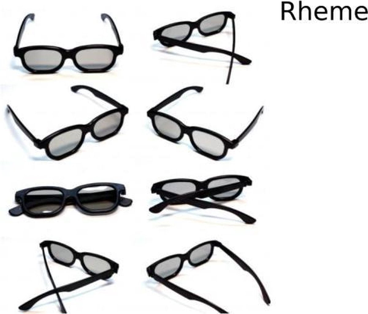 3D Bril - Set van 10 - Passief - Zwart - Rheme