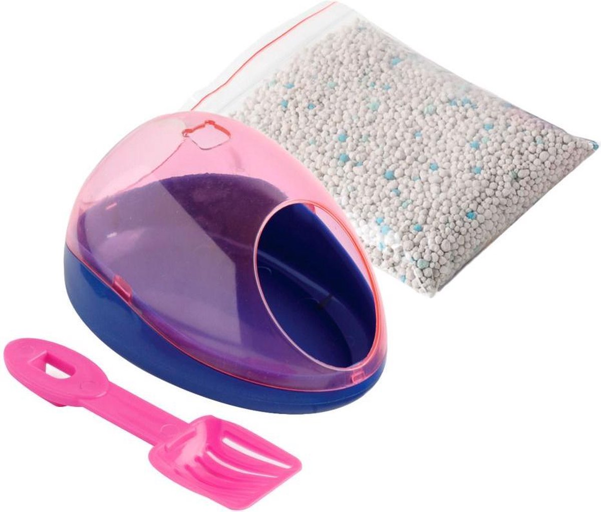 Toilet voor hamster inclusief klonterende vulling  en schepje