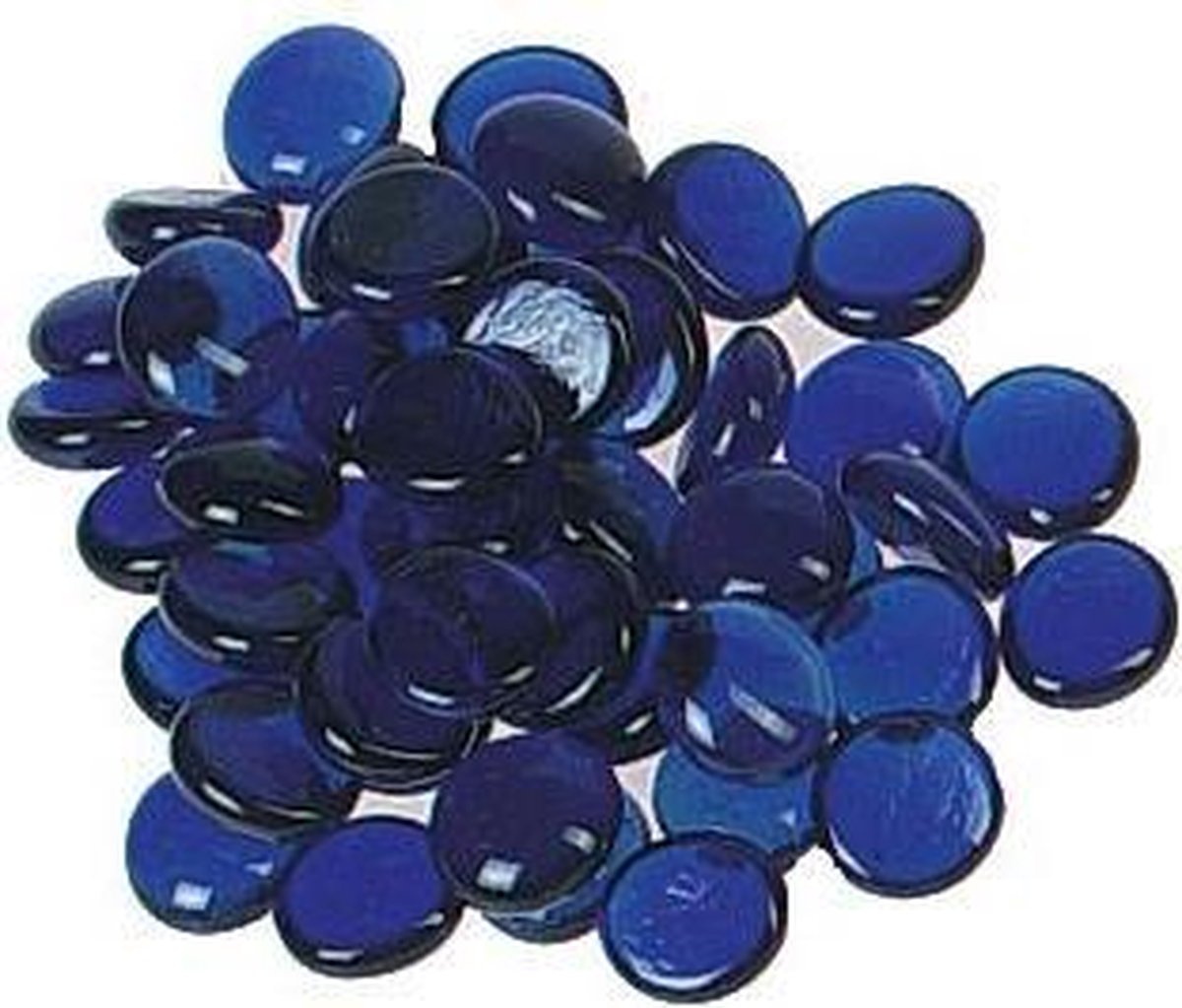 Marbles flat christal 253 gr dia. 6 x 16 mm dark blue