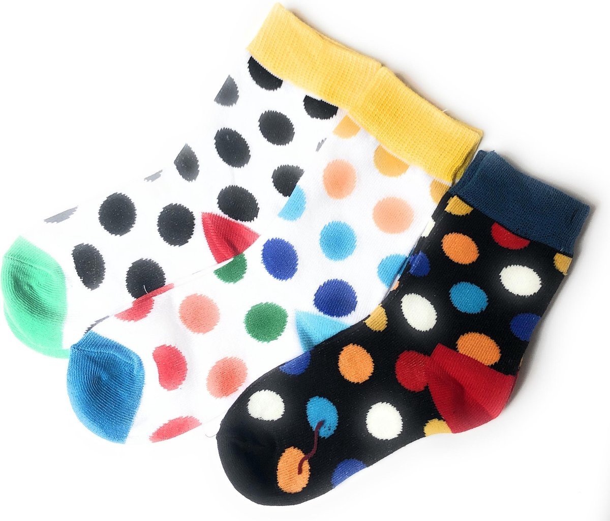 Hipperboo® - The Kids - Kindersokken - 3 paar - 6-10 jaar oud - Maat 29-33 - Stippen