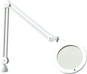 Daylight Loeplamp met LED Verlichting - Vergrootglas op Standaard - Loupelamp LED Pedicure - Vergroting 1.75x (3 Dioptrie) - Flexibele Arm - Incl. Tafelklem - Dimmer voor lamp - Wit