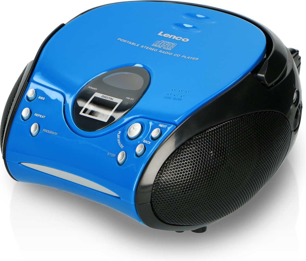 Lenco SCD-24 - Radio CD speler met AUX-uitgang  - Blauw