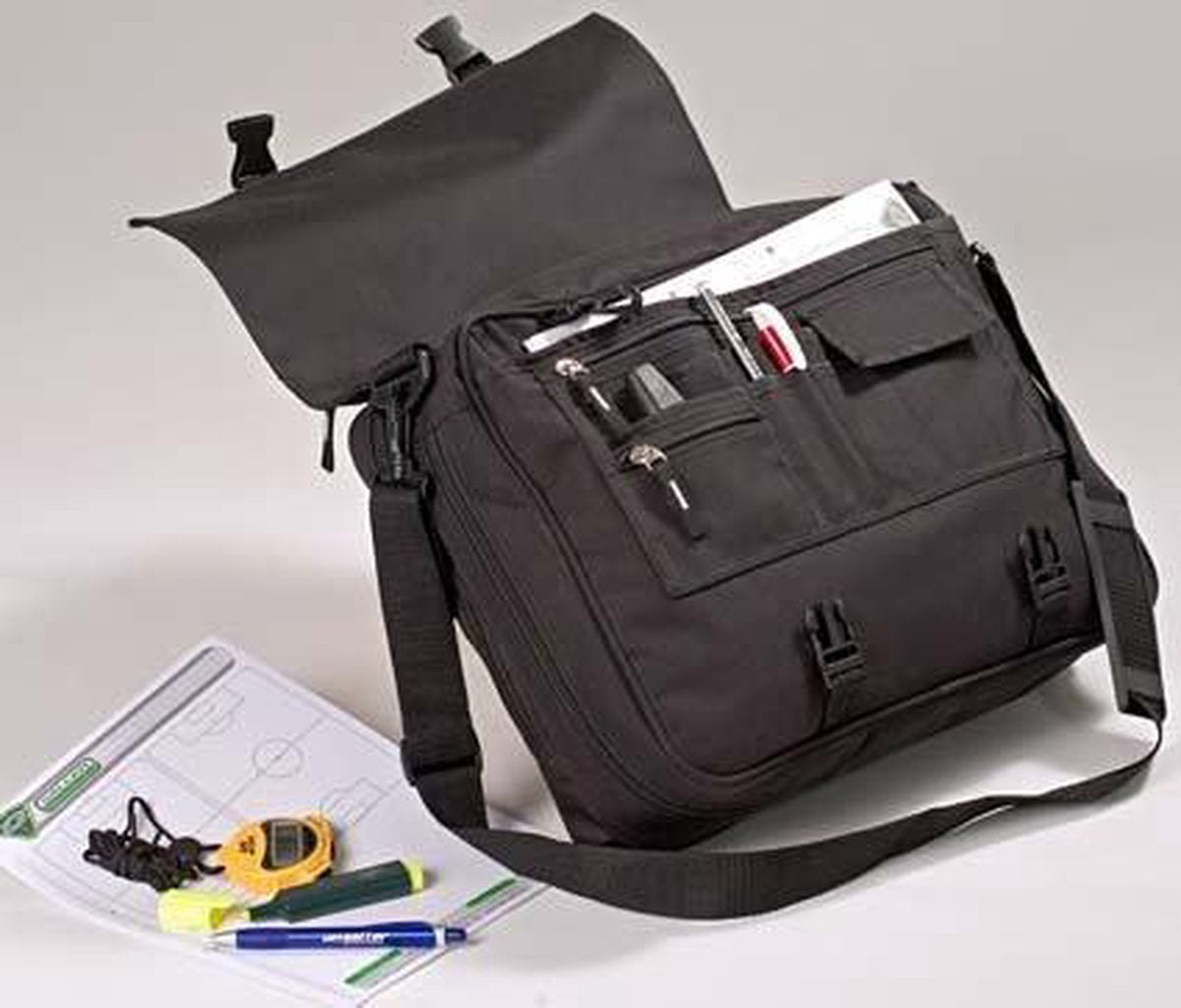 Trainer/Coach tas - Sporttas - Zwart - Schoudermodel