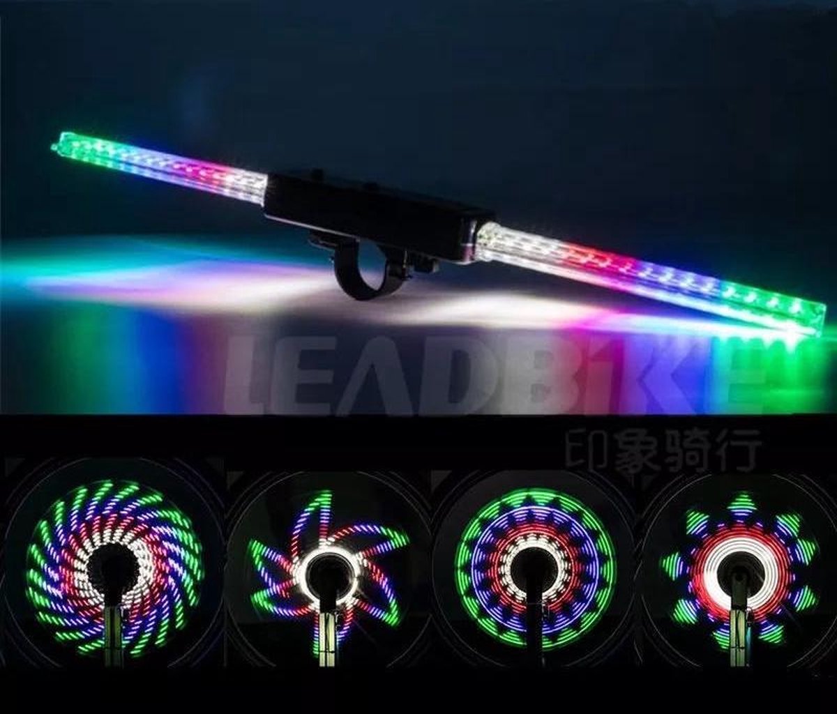 LED Fietswiel Verlichting - 64 Leds - DIY Programmeerbaar