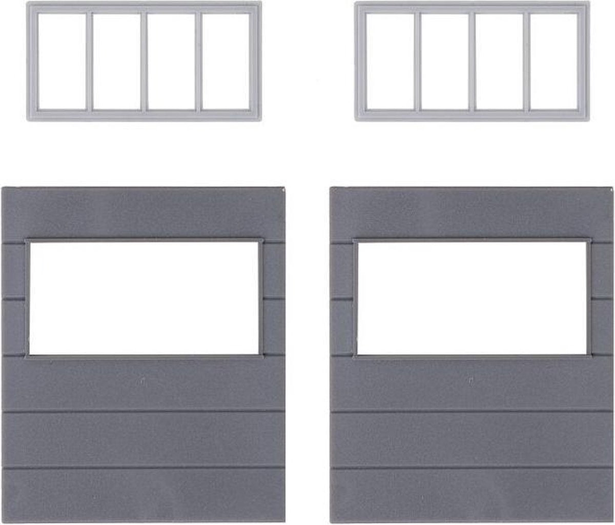 Faller - 2 Wall elements with horizontal windows. Goldbeck - FA180891 - modelbouwsets