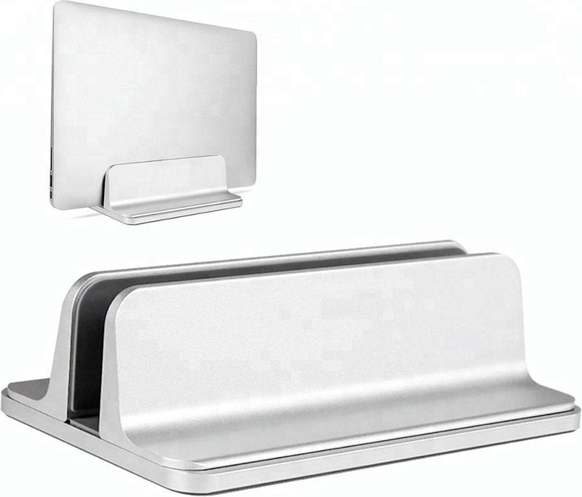 Laptophouder Verticaal - Verstelbaar - Aluminium - Verticale Laptop Standaard