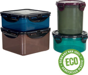 Lock&Lock ECO Vershoudbakjes | Bewaardozen voedsel – Set van 4 stuks – Duurzaam – Zero waste – 100% gerecycled plastic