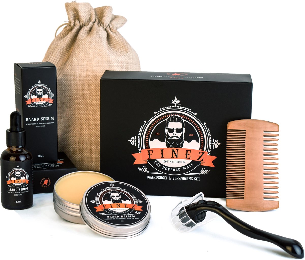 Verzorgende baardgroei set – Baardolie – Baard verzorging set – Baardgroei kit - Baardkam