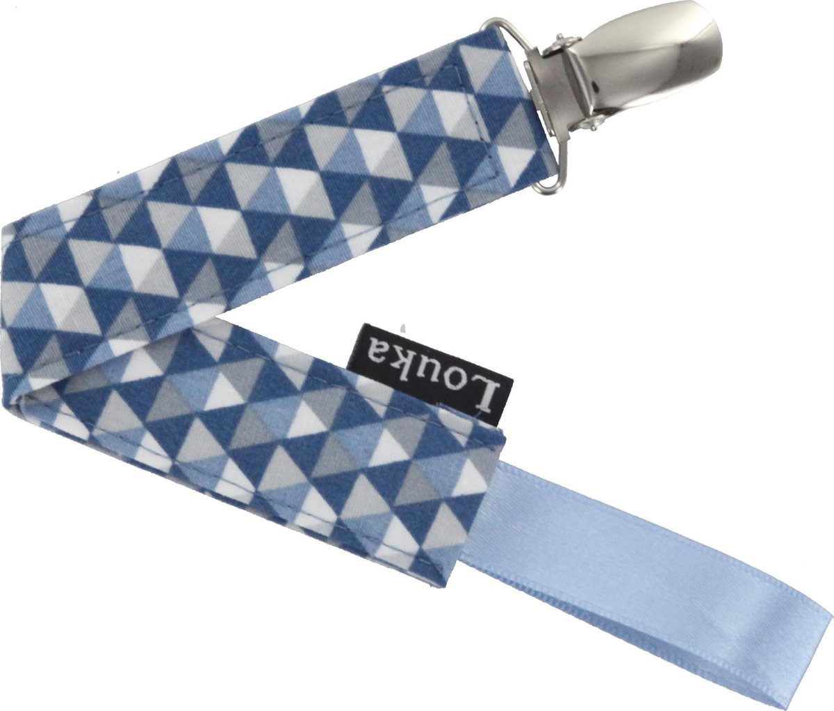 Louka speenkoord mozaïek jeans blauw