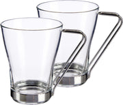 Set van 12x stuks theeglazen/koffieglazen 240 ml - Theekopjes/koffiekopjes van  glas