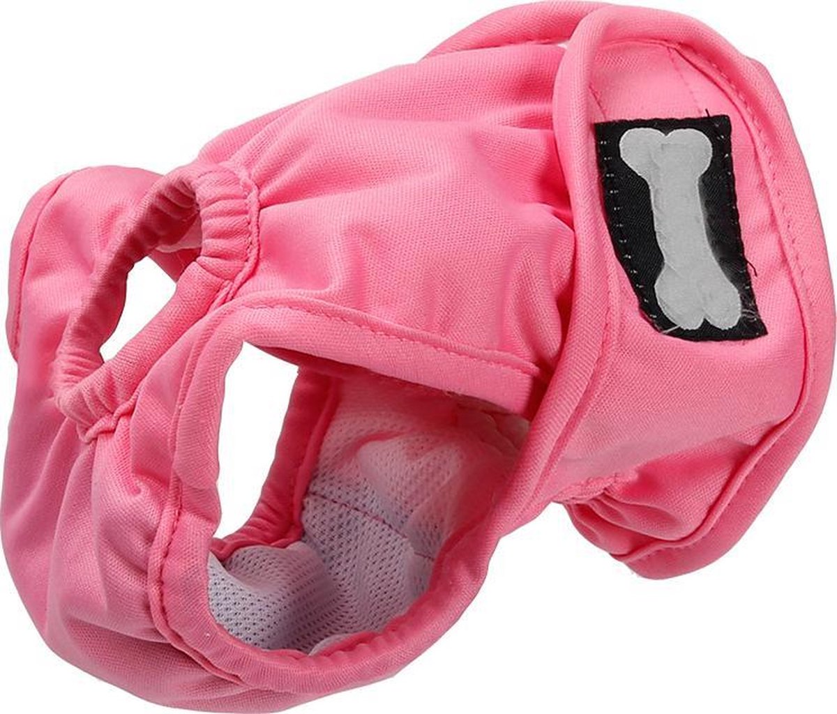 Hondenbroekje - loopsheid - menstruatie - maandstonden of na operatie - wasbaar - PINK - LARGE