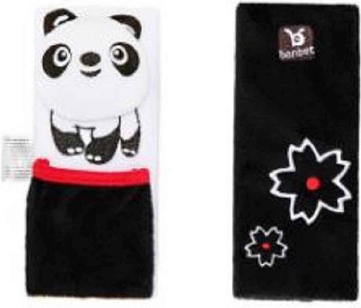 Gordelhoes Voor Kinderen En Baby`s -  Veiligheid - Berschermhoes - Seat Belt Kids - Pluche - Panda - Zwart Wit
