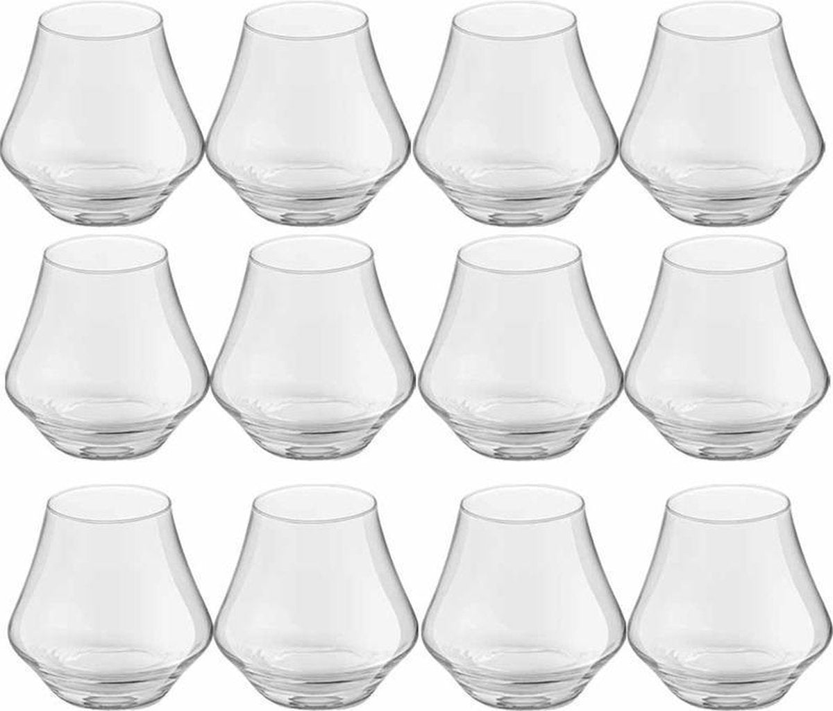 12x Drink/waterglazen transparant 220 ml Artisan serie - 22 cl - drinkglazen