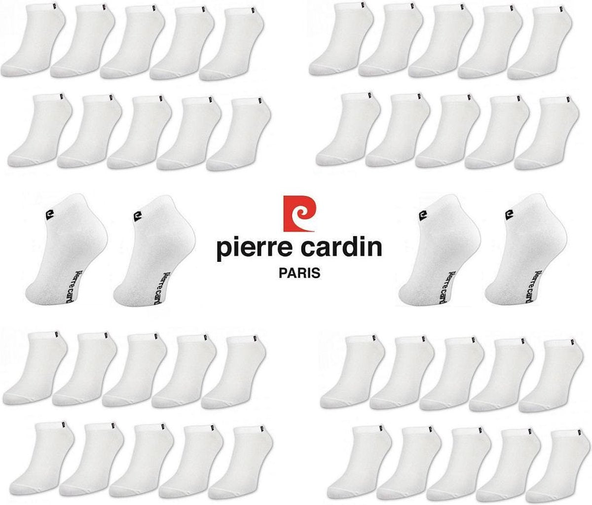 Pierre Cardin 20 Paar Witte Sneakersokken maat 47-50