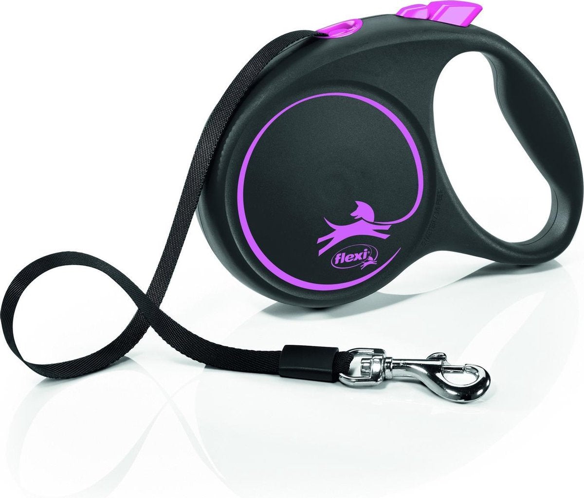 Flexi Rollijn Black Design Tape Roze