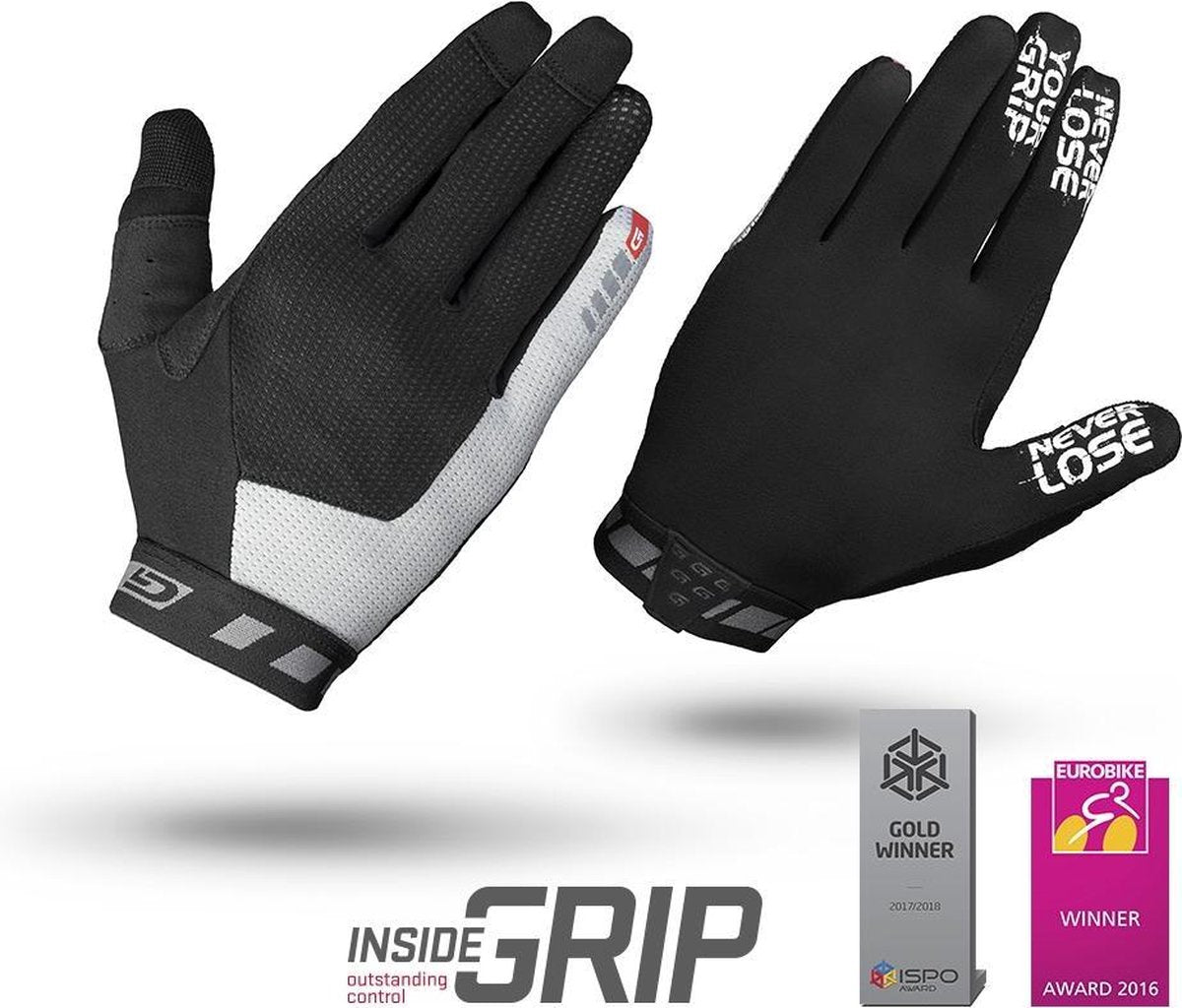 GripGrab Vertical InsideGrip� Full Finger Fietshandschoenen Unisex - Maat M
