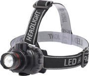 LED Hoofdlamp - Aigi Xixo - Waterdicht - 50 Meter - Kantelbaar - 1 LED - 1.8W - Zwart | Vervangt 10W - BSE