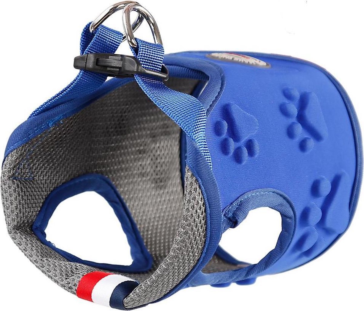 Easy ON/OF - STEP IN - harnas voor honden uit ademende stof - XL - BLAUW