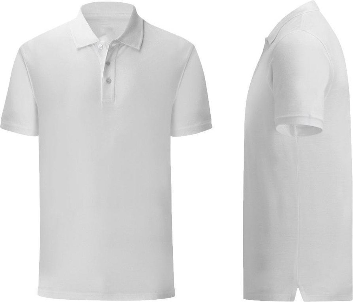 Senvi Getailleerde Polo zacht aanvoelend Kleur wit Maat S