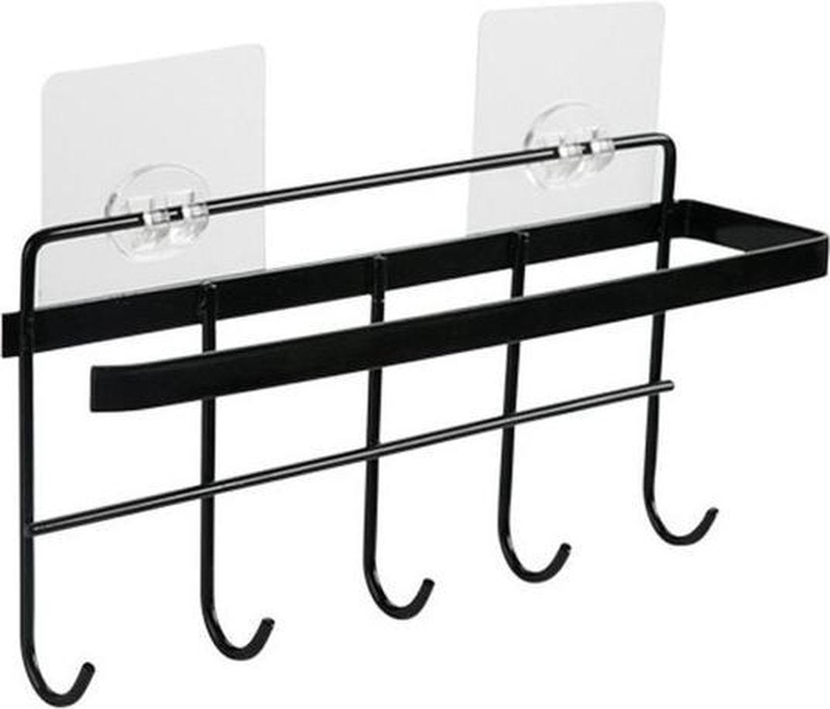 RSQUAD® - Keukenrolhouder hangend - keuken opslag rekje - Zwart