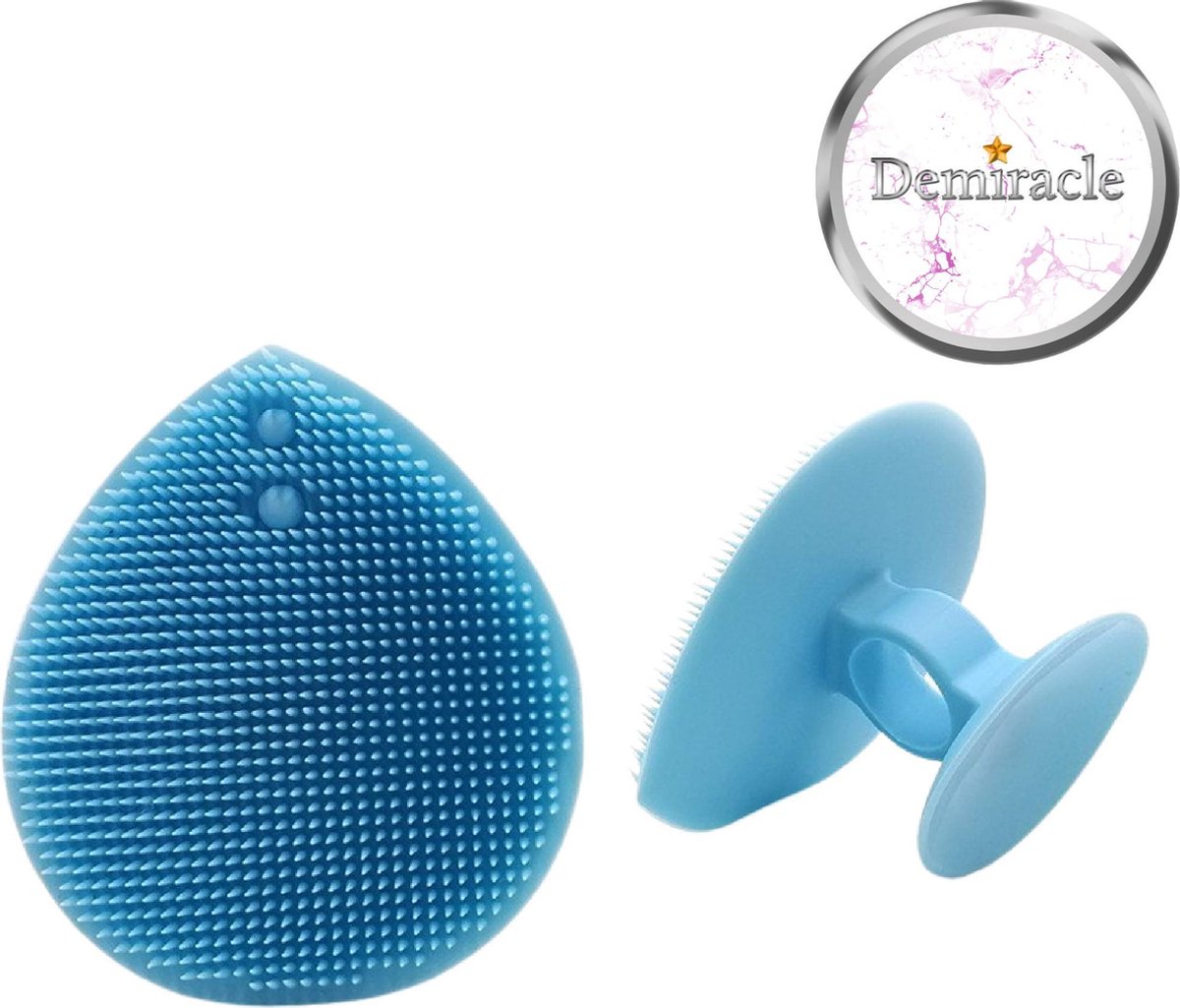 Demiracle Siliconen Gezichtsborstel - Blauw - Borstel - Gezicht - Gezichtsreiniging - Face cleaner - Beauty pad