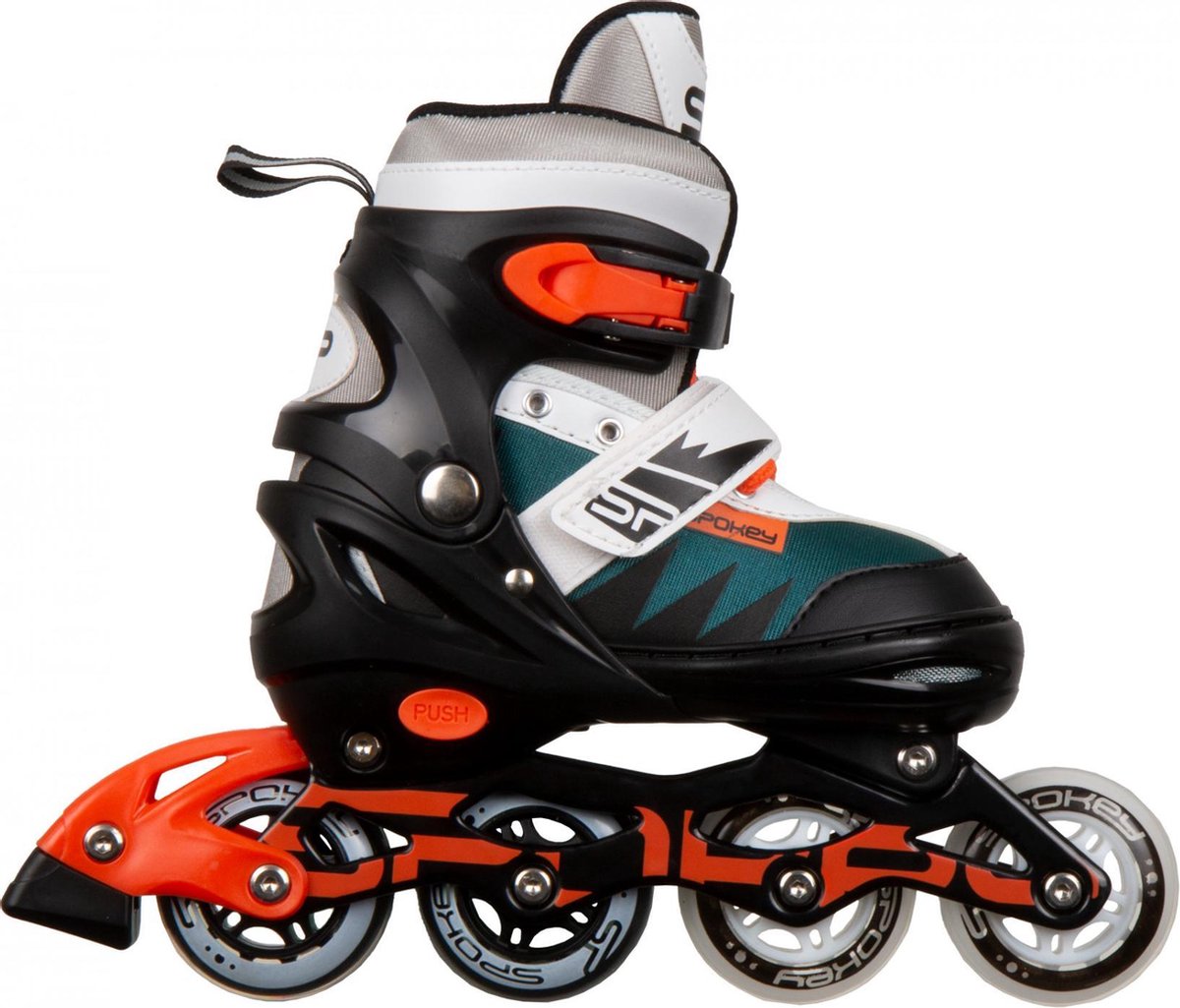Spokey Inlineskates - Maat 33-37 - Unisex - zwart/wit/blauw/rood